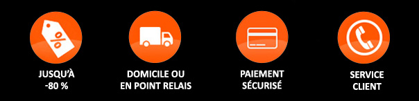 Garanties Bricoprive : réductions de -30% à -80%, Livraison sous 3 à 4 semaines, paiement sécurisé, Ligne directe pour joindre notre service client